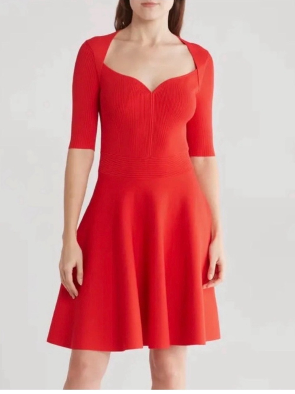 Ted baker Red Fit-and-Flare Knit Dress